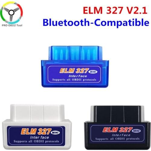 Super Mini ELM327 V2.1 Bluetooth OBD2 ELM 327 2.1 Diagnostic Tool ELM-327 V2.1 for Android/PC for OBDII Protocols obd Scanner
