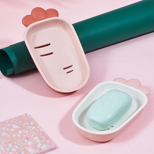Lovely Radish Double Layer Bathroom Soap Dish Box Draining Holder Rack Organzier
