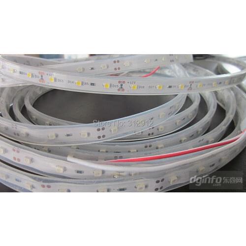 5M 12V IP66 2835 300Leds 5M Flexible LED Strip;30W;12-14lm/led;high bright;waterproof in silicon tube
