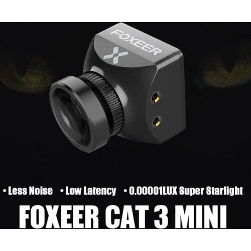 Foxeer Mini Cat / Micro Cat 3 1200TVL Starlight 0.00001Lux FPV Camera Low Latency Low Noise FPV Camera For RC FPV Racing Drone