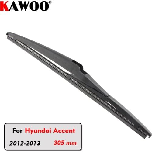 KAWOO Car Rear Wiper Blade Blades Back Window Wipers For Hyundai Accent Hatchback (2012-2013) 305mm Auto Windscreen Blade