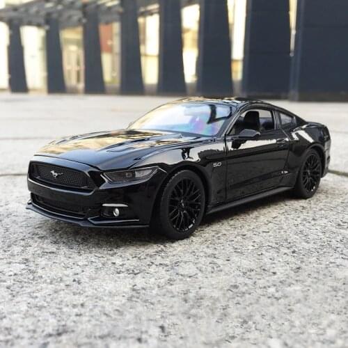 1:24 2015 Ford Mustang GT Black Sports Car Car Model Supercar Model Alloy Car Model Collection Gift