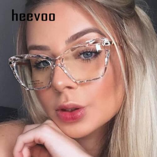 Fashion Square Glasses Frame Women Trendy Styles Brand Sexy Cat eye Glasses Frame Eyeglasses Oculos Armacao Eyewear