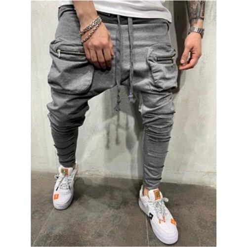 Harlan Pantalones Hombre Mens Pants Hip-hop Pocket Pants Fashion Sports Pants Streetwear Harajuku Fitness Pants Cargo Pants