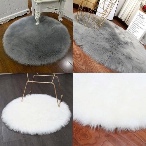 30*30CM Soft Artificial Sheepskin Rug Chair Cover Bedroom Mat Artificial Wool Warm Hairy Carpet Seat Textil Fur Area Rugs