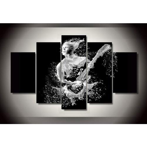 Art Of Rock Guitarist Hot Sales Wall Pictures For Living Room Decoration Canvas Painting For High Quality Unframed Poster