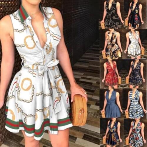 Летние платья с принтом Okkdey China At AliExpress