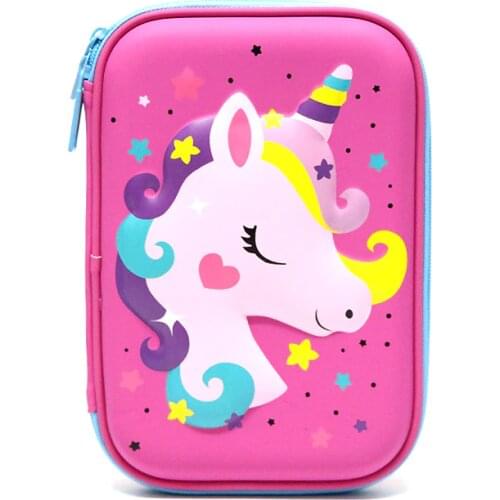 JUGAL EVA Pen Bag Unicorn Pencil Case Cartoon Large Mermaid Pencil Box Cartucheras Para Lapices Escolares Kids Stationary Gifts
