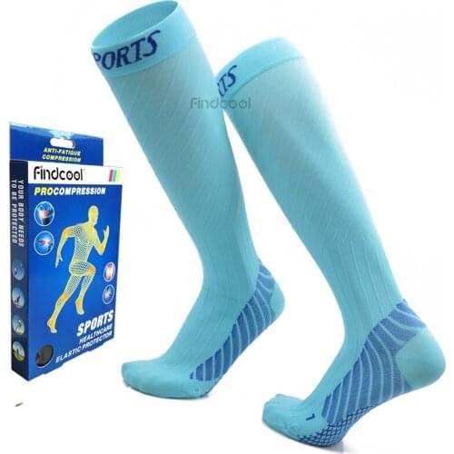 Findcool Adults Professional Men Soccer Socks Stocking Sporting Socks Knee Football Socks Breathable Absorbent Running