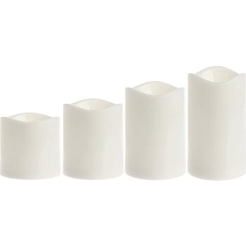 1Pc Romantic Flameless LED Electronic Candles Light Wedding Scented Wax Home Decor