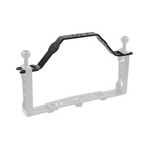 Dual Handle Grip Handheld Expansion Mount for Action DSLR Cameras Housing Case Underwater Photography