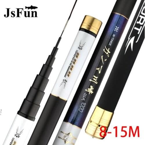 High Carbon Telescopic Fishing Rod Long Section 8/9/10/11/12/13/14/15M Power Hand Pole Superlight Fight Fishing Rod YG58