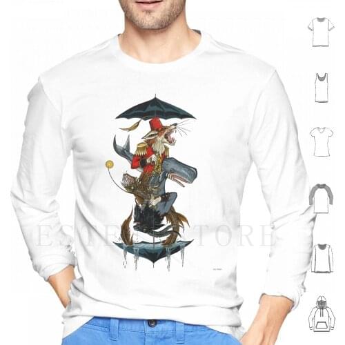 El Paraguas Hoodies Long Sleeve Fox Goat Doomfolk Artshirt Whale Viperfish Anglerfish Dragonfish Umbrella Elparaguas
