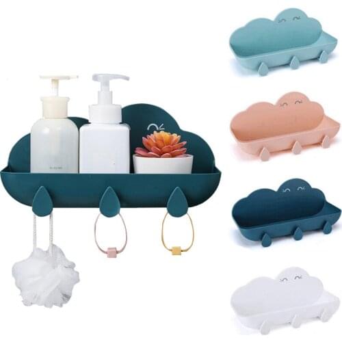 Bathroom Shelf Shampoo Holder Shower Shelves Kitchen Storage Basket Cosmetic Rack Wall Mount Home Organizer Bath Accessories