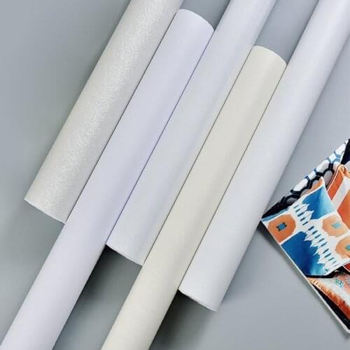 Waterproof Moisture-Proof Wallpaper Self-Adhesive White Decorative Film Closet Door Table Old Furniture Renovation Wall Stickers