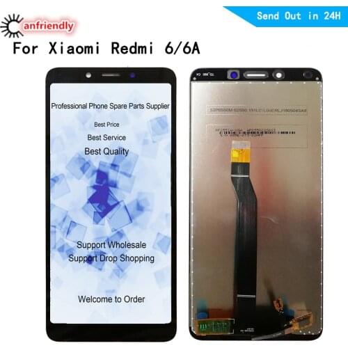 LCD For Xiaomi redmi6 redmi 6 6A 5.45" LCD Display+Touch panel Screen glass sensor Digitizer with frame Assembly phone display