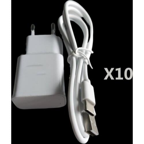 10PCS/lot Fast Charger Travel Adapter Type C Phone Charger Cable For Samsung S20 S10 S9 S8 Plus A50 A70 A51 A71 Charger Cable