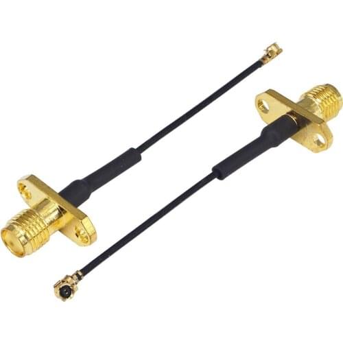 5 Pieces Antenna WiFi Pigtail Cable SMA Female Panel Mount to Ufl./ipx 1.13 Cable 5cm for FPV Drone RC Model Multicopter