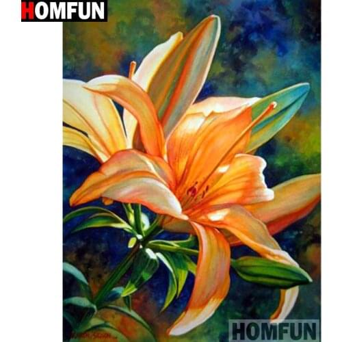HOMFUN Full Square/Round Drill 5D DIY Diamond Painting "Blooming flower" Embroidery Cross Stitch 5D Home Decor Gift A14527