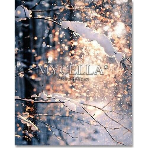 Full DIY,5D,Diamond Mosaic,Snow,Handmade,Diamond Painting,Cross Stitch Kits,Winter,Landscape,Diamond Embroidery,Rhinestones