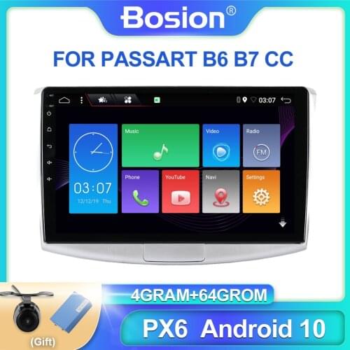 Bosion PX6 DSP Car Multimedia Player For VW Volkswagen Passat B7 B6 CC 2Din Android 10.0 Autoradio GPS Navigation Camera Stereo