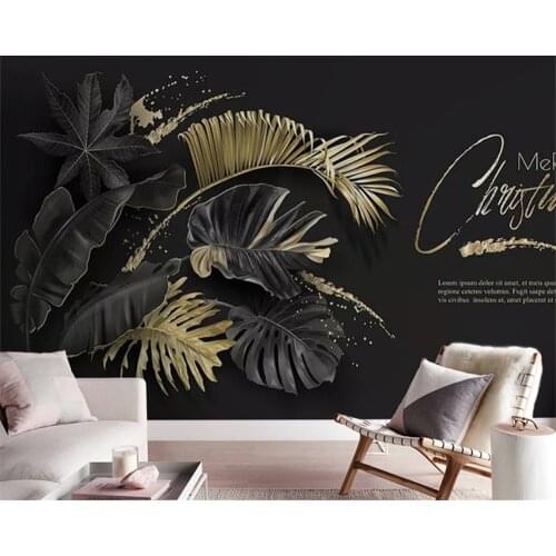 Beibehang Custom modern new Nordic pastoral hand-painted plant background wallpaper papel de pared wall papers home decor