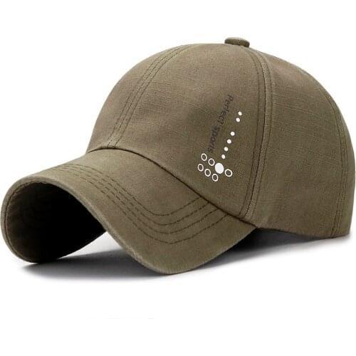 Men Plain Washed Cap Casual Sport Cotton Adjustable Baseball Cap Hip-hop Hat Breathable Summer Baseball Caps Sunscreen Hat