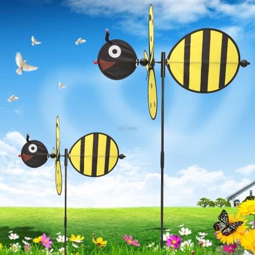 Large Bee Windmill Whirligig Wind Spinner Home Yard Garden Decor Kids Child Toy MAY07 dropshipping