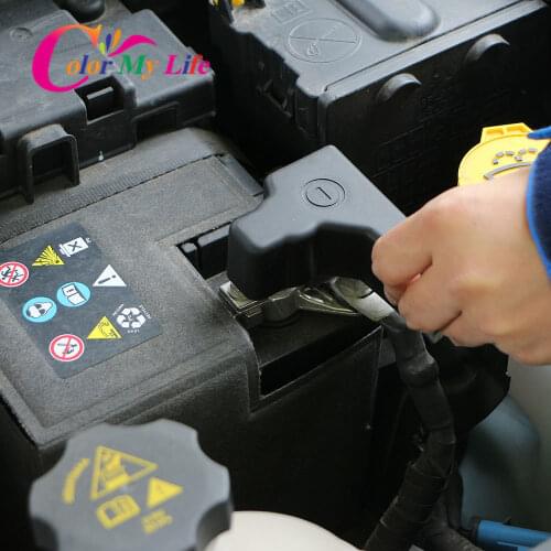 Color My Life Non-flammable ABS Negative Power Batteries Cover Battery Protection Covers for Jeep Compass 2017 2018 2019 Parts