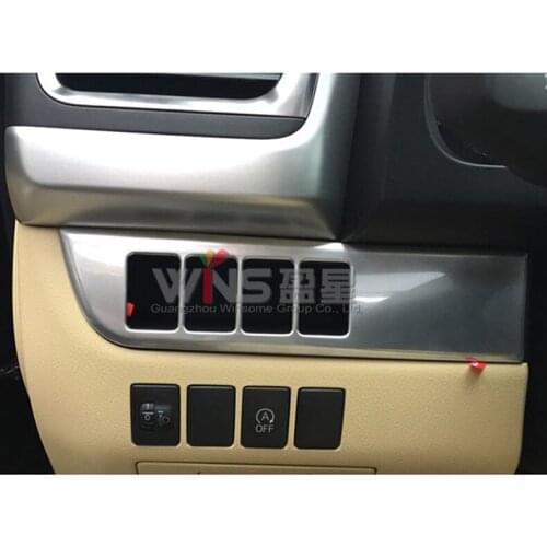 For Toyota Highlander Kluger 2014-2016 Chrome Interior Dash Board Trim ABS Car-styling Accessories Mouldings