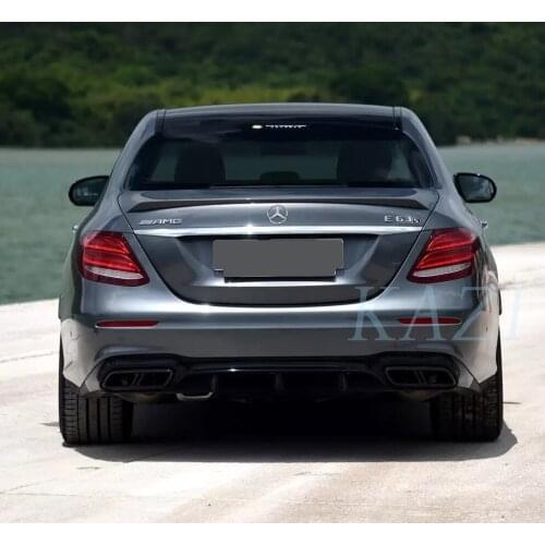 Dream2021 Fit For E-class Mercedes Benz W213 Upgrade E63 Amg and Tail Throat E200l E300l Four Outlet Exhaust Rear Lip Spoiler
