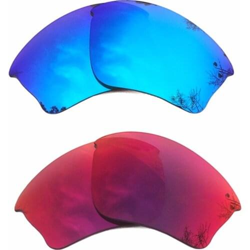Ice Blue Mirrored & Midnight Sun Mirrored Polarized Replacement Lenses for Half Jacket XLJ Frame 100% UVA & UVB