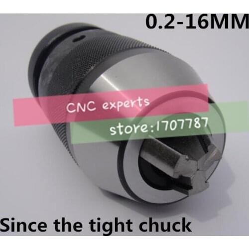 Taper B18, 0.2-16mm Medium-sized keyless drill chuck closefisted drill chuck, accuracy: less than 0.1mm
