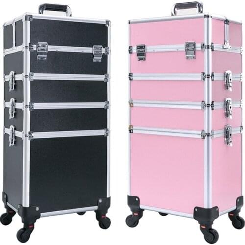 Makeup Cosmetics case Designer luggage bag Professional Cosmetic storage box carry on luggage Large capacity makeup box Suitcase