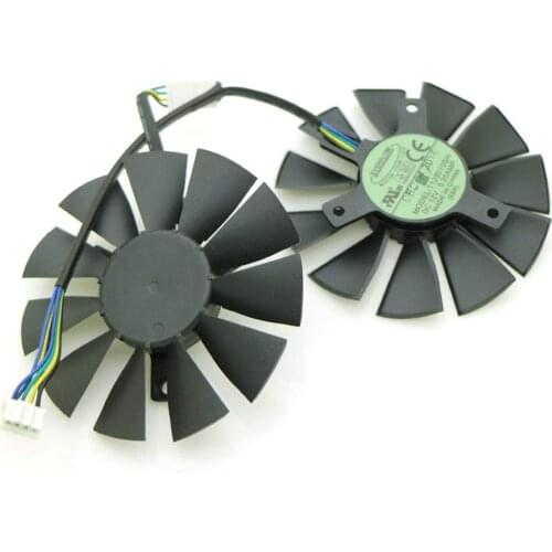 Brand New Graphics Card Cooler DC 12V 0.25A T128010SH 75mm 4Pin for ASUS STRIX GTX1060 1050 GTX960 GTX950 GTX750Ti R9 370