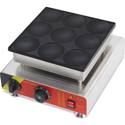 110V 220V Commercial Electric Non-stick Dorayaki Waffle Machine 9pcs Electric Muffin Cake Waffle Maker Machine EU/AU/UK/US Plug