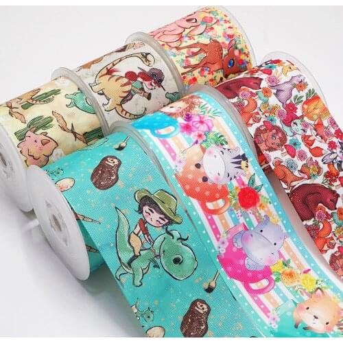 DIY Handmade Materials Printed Grosgrain Ribbon 50 Yard Per Size 52391