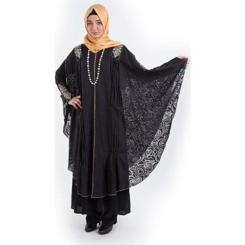 Muslim Fashion Abaya Free Size Crepe Fabric Soft Ladies Stony Turkey Luxury Ferace Arab High Quality Elegant Women 008