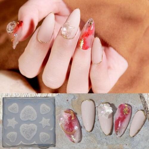 Handmade Sugar Love Star Heart Soft Candy Pendant Mold Gummy Candy Hairpin Slilcone Resin Molds Jewelry Making Tools