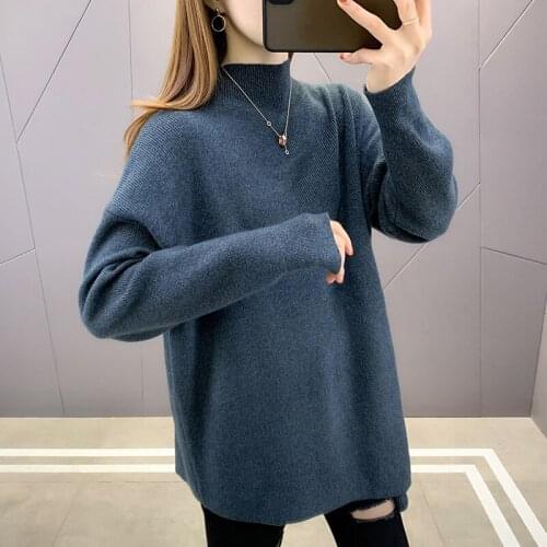 Room 191896, no. 3 in 5 】 to film in the pure color long irregular hem pullovers [1128] 60