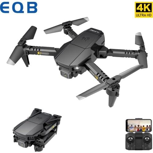 2021 New Mini Drone with 4K 1080P HD Camera WiFi FPV Air Pressure Altitude Hold Black Orange Foldable Quadcopter RC Dron Toy