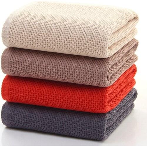 New Cotton Honeycomb Absorbent Bath Towel Solid Pure Cotton Thickened Bath Towel Hotel Home Bathroom полотенце банное для дома