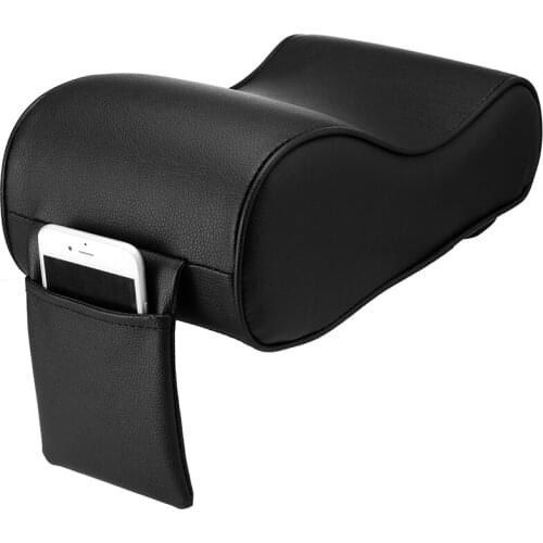 Anti-Dirty Car Box Armrest Cushion One Piece Memory Foam Armrest Center Consoles Hand Rest Pillow Pad With Pocket PU Leather