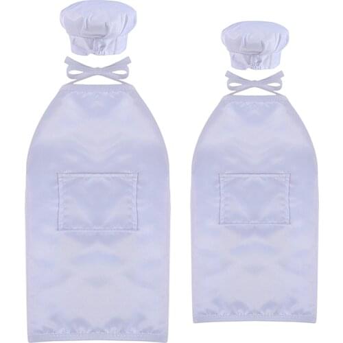 Photography Prop Newborn Hat Apron New Cute Baby Chef Apron & Hat For Kids Costumes Chef Baby White Cook Costume Photo