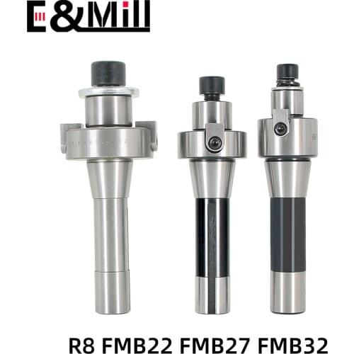 R8 FMB22 FMB27 FMB32 Tool holder Thread 7/16 M12 R8-FMB22 R8-FMBb27 R8-FMB32 for BAP 400R 300R Face Mill Cutter Machine milling