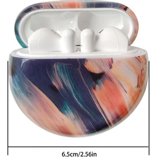 Luxury Marble Pattern Headset Case Hard PC Protective Cover Shell for huawei-Freebuds 3