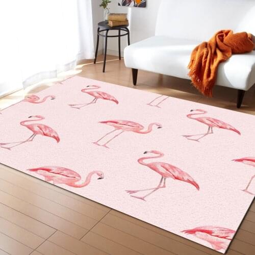 Pink Flamingo Carpet for Living Room Rug Kids Bedroom Bedside Rugs Carpets Home Sofa Table Decor Mat