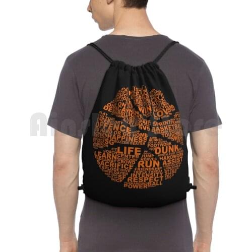 The Philosophy Of Basketball Backpack Drawstring Bag Riding Climbing Gym Bag Sport Basket Basketball Slam Michael Nbl Trippy