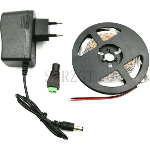 Not Waterproof IP20 5M 3528 LED Strip Light 300 LED DC 12V Cool Warm White LED tape ribbon Blue Green Red Yellow red freeship