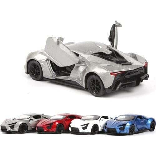 1:32 Pull Back Kids Sports Car Model Toy Simulation Alloy Diecasts Vehicles Cake Decoration Birthday Gift For Boys Children Y114